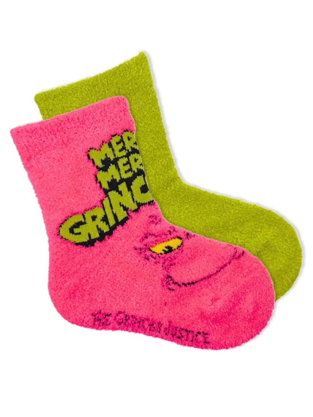 The Grinch Girls 2 PK Socks Size S/M NWT
